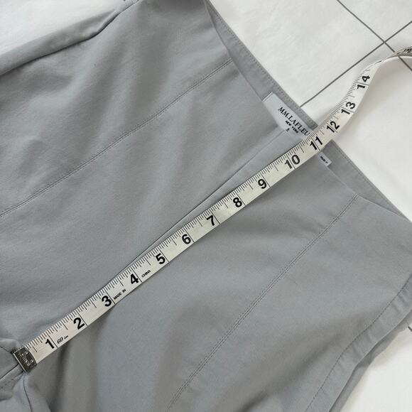 MM LaFleur Pants Womens 6 Gray Marais Everstretch Quartz Side Zip Crop Cigarette - Picture 11 of 14